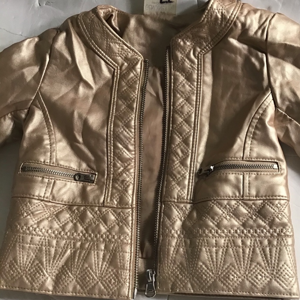 Gold leather jacket